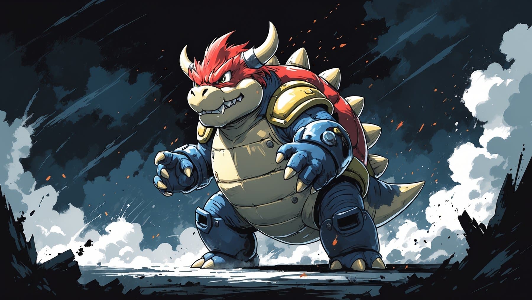 Defeat Bowser to rescue Princess Peach.