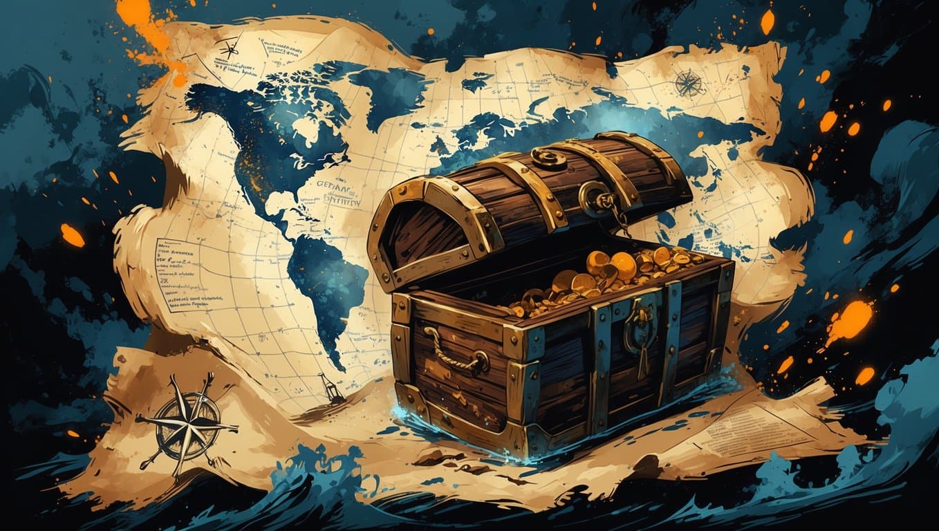 Decipher the map's clues to chart a course to the hidden island.
