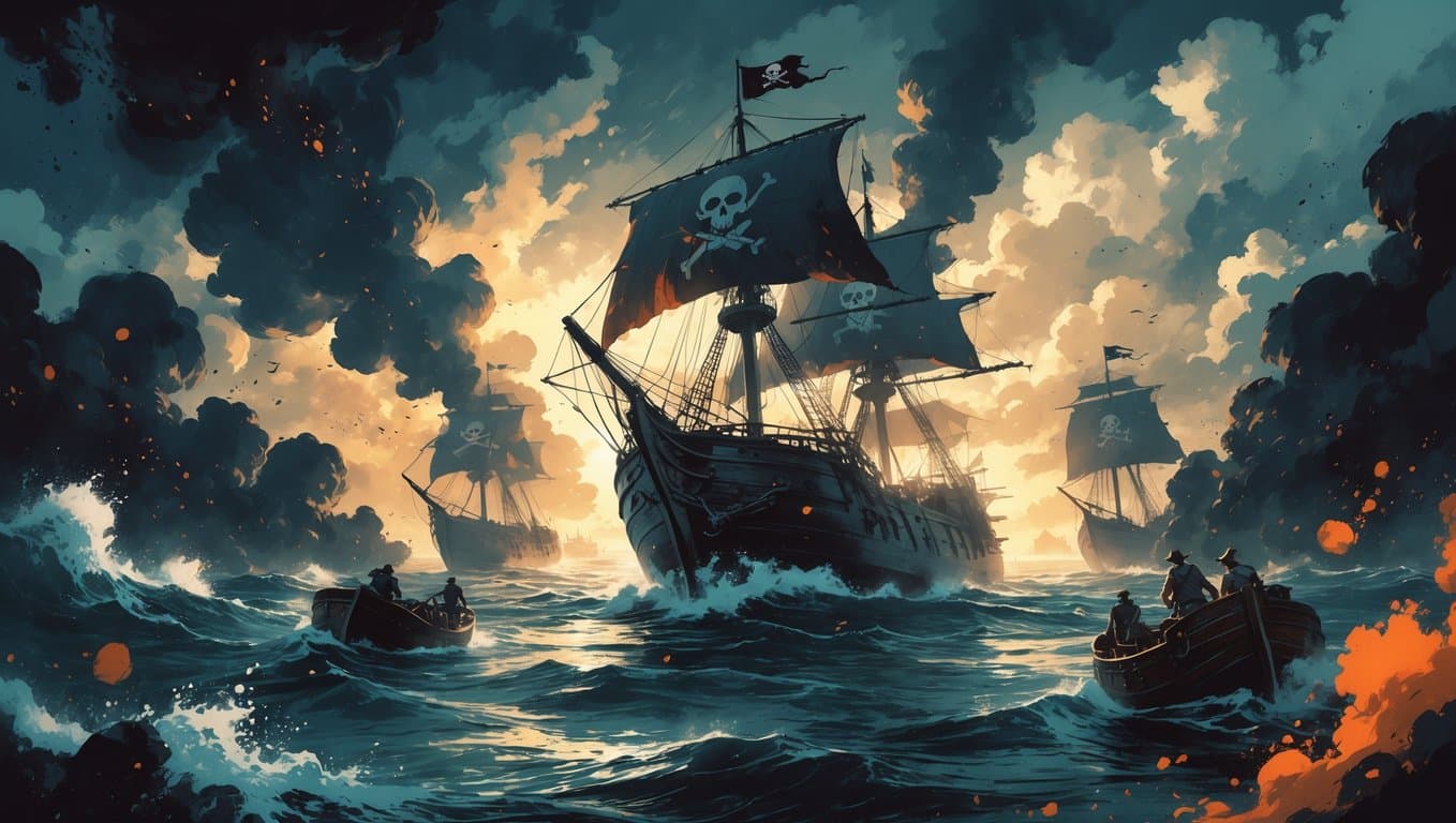 Protect the Going Merry from a coordinated Marine and pirate attack.