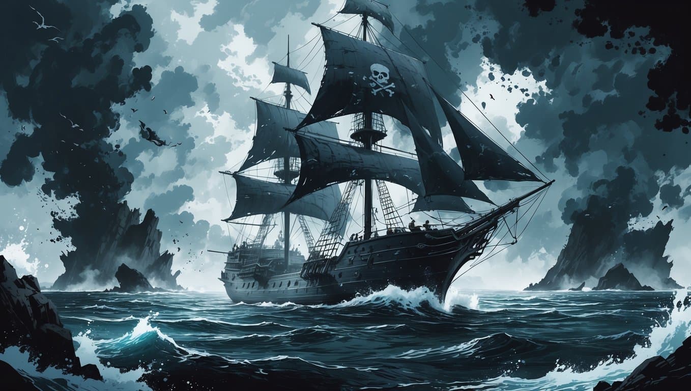 Navigate the treacherous waters surrounding the hidden island.
