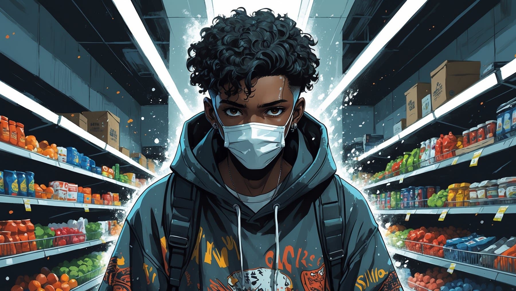 Navigate the grocery store’s safety protocols to enter swiftly.